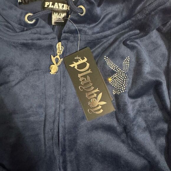 NEW Navy Playboy Tracksuit Jacket - Picture 4 of 5